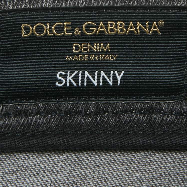 Pre Owned Dolce & Gabbana Grey Denim Skinny Jeans XXXL/Waist 40"