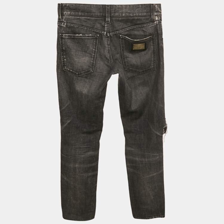 Pre Owned Dolce & Gabbana Navy Blue Denim 12 jeans S