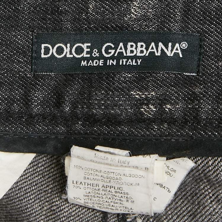 Pre Owned Dolce & Gabbana Navy Blue Denim 12 jeans S