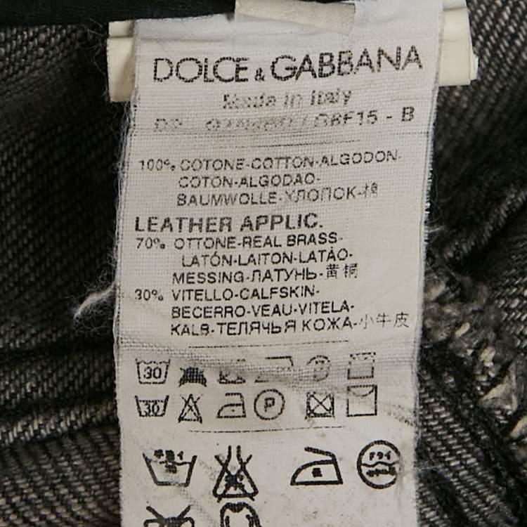 Pre Owned Dolce & Gabbana Navy Blue Denim 12 jeans S