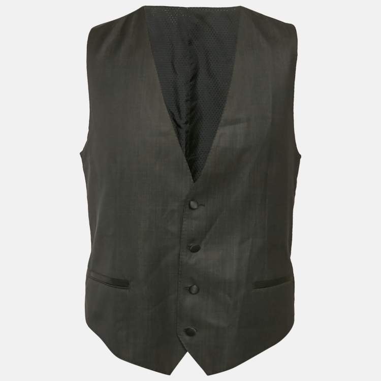 Pre Owned Dolce & Gabbana Black Wool Vest XL