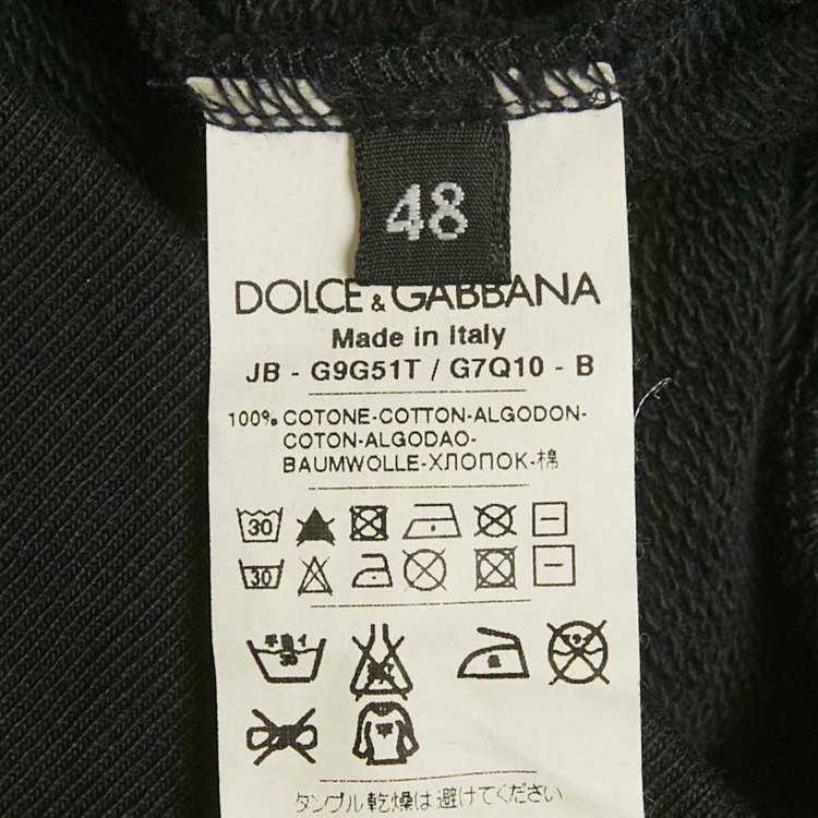 مملوكة مسبقًا Dolce & Gabbana Navy Blue James Dean Graphic Cotton Hoodie M