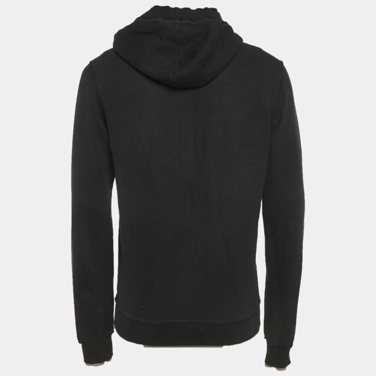 مملوكة مسبقًا Dolce & Gabbana Black Cotton Raw Edge Jacket XS