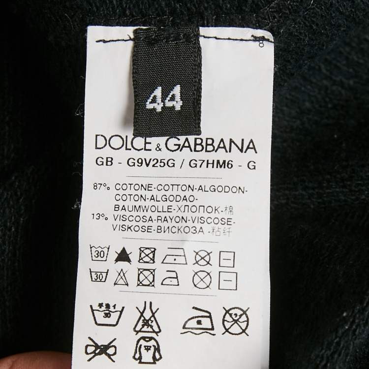 مملوكة مسبقًا Dolce & Gabbana Black Cotton Raw Edge Jacket XS