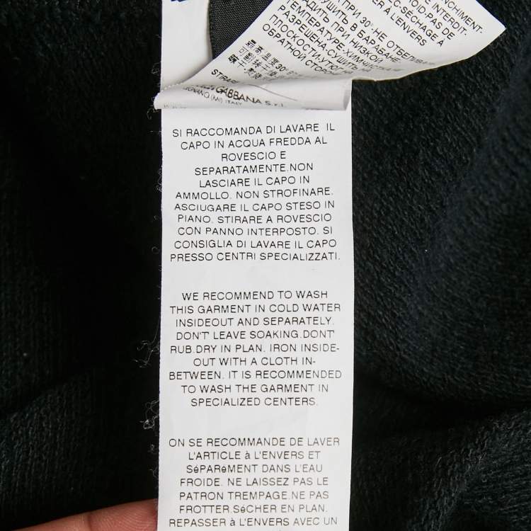 مملوكة مسبقًا Dolce & Gabbana Black Cotton Raw Edge Jacket XS