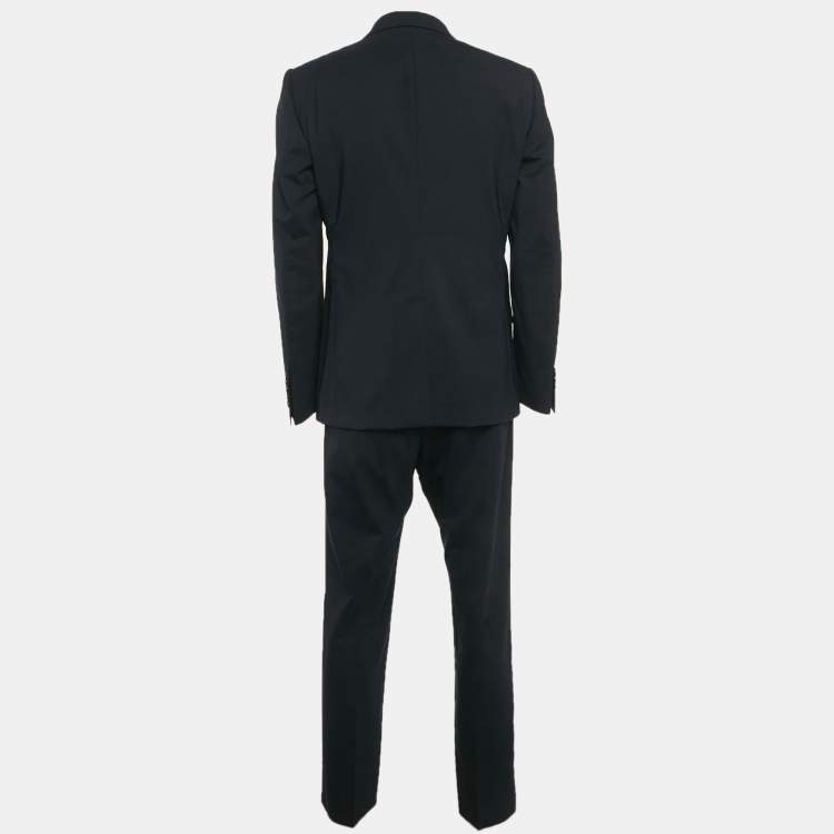 Pre Owned Dolce & Gabbana Navy Blue Wool Martini Suit L