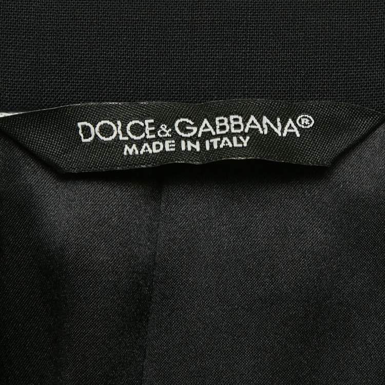 Pre Owned Dolce & Gabbana Navy Blue Wool Martini Suit L