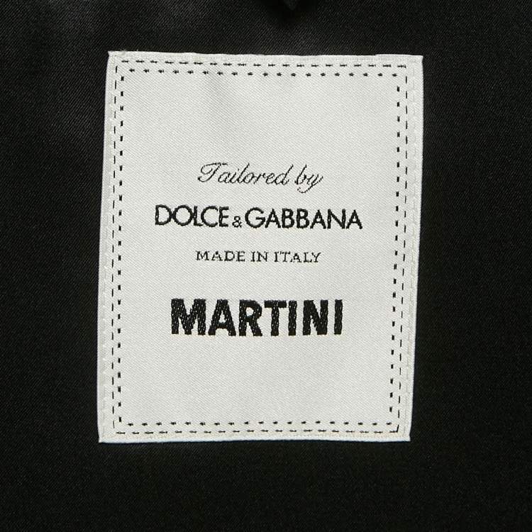 Pre Owned Dolce & Gabbana Navy Blue Wool Martini Suit L