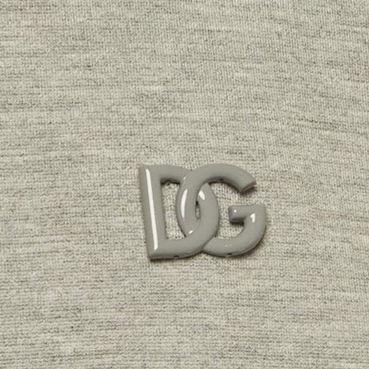 Pre Owned Dolce & Gabbana Grey Jersey Reborn To Live T-Shirt M