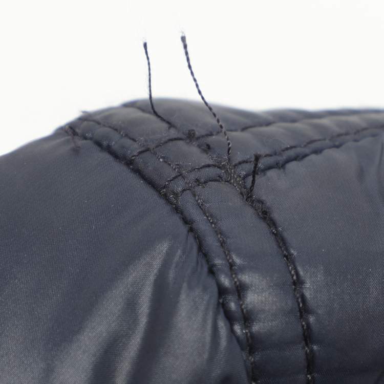 Pre Owned Dolce & Gabbana Navy Blue Nylon Hoodie Bomber Jacket XL