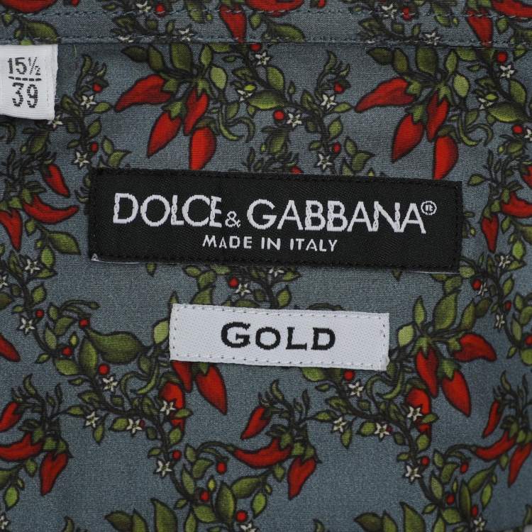 Pre Owned Dolce & Gabbana Multicolor Floral Print Cotton Long Sleeve Shirt M
