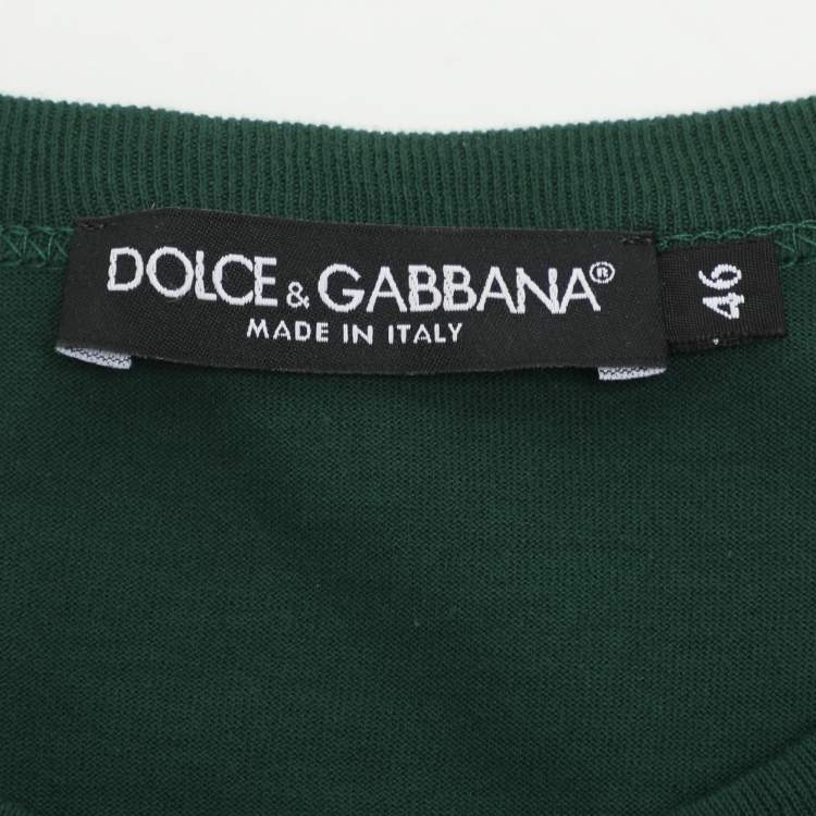 Pre Owned Dolce & Gabbana Green Jersey Millennials T-Shirts S
