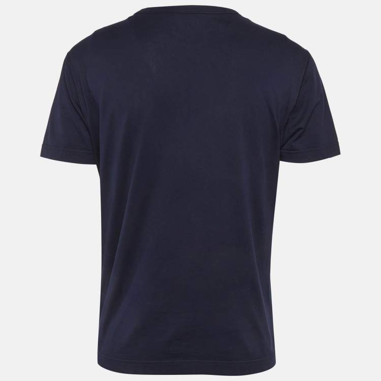Pre Owned Dolce & Gabbana Blue Jersey Crewneck T-Shirt M