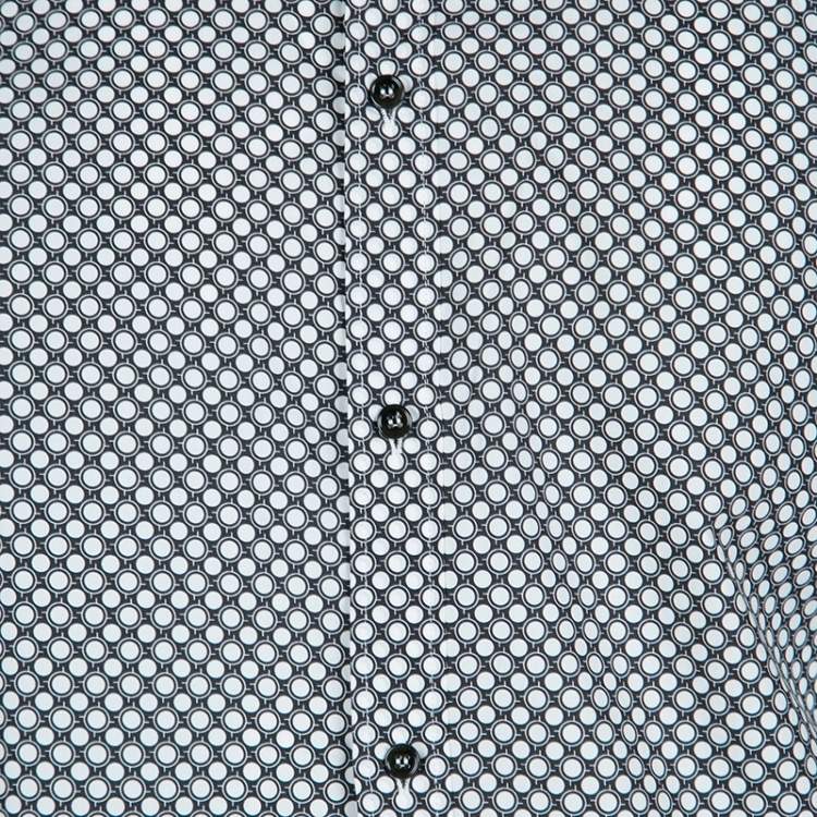 Pre Owned Dolce & Gabbana Gold Monochrome Circle Print Long Sleeve Button Front Shirt XL