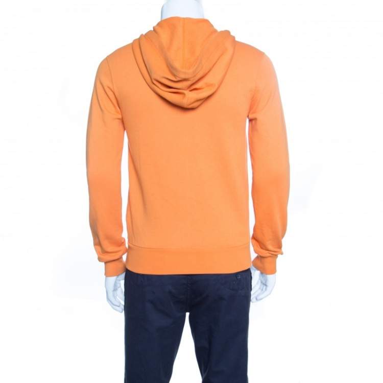 Pre Owned Dolce & Gabbana Orange Zip Front Hoodie XS