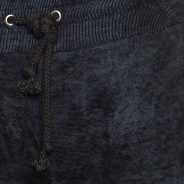 مملوكة مسبقًا Dolce & Gabbana Navy Blue Washed Effect Sweatpants XS
