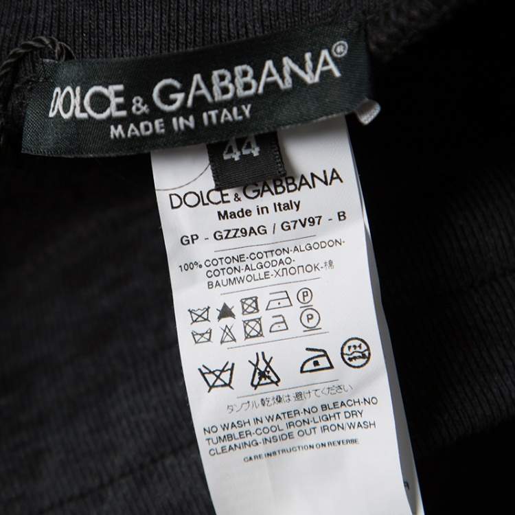 مملوكة مسبقًا Dolce & Gabbana Navy Blue Washed Effect Sweatpants XS