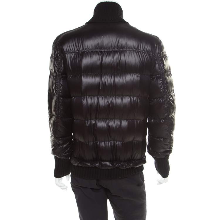 Pre Owned Dolce & Gabbana Black Quilted Bomber Jacket M