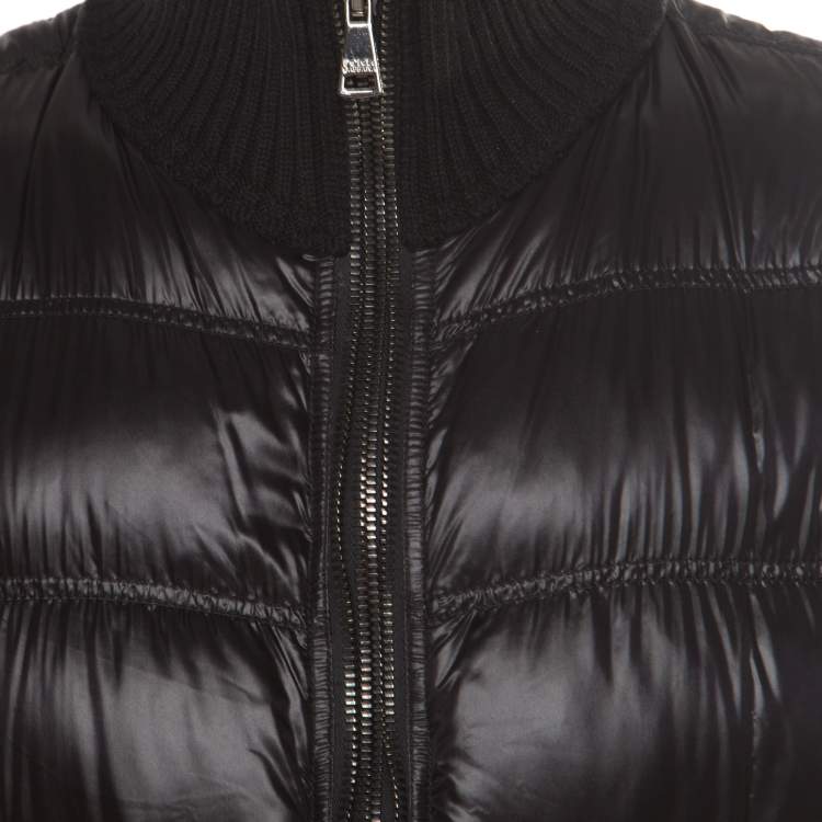 Pre Owned Dolce & Gabbana Black Quilted Bomber Jacket M
