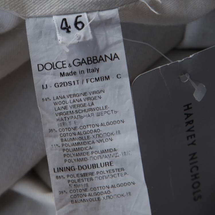 Pre Owned Dolce & Gabbana Brown Cotton Wool Tweed Waistcoat Blazer S