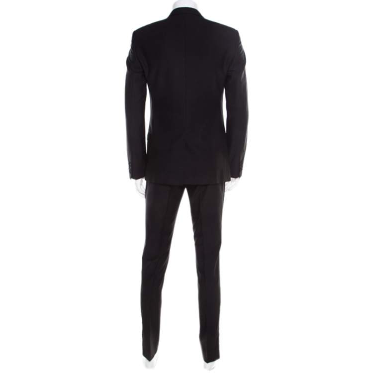 Pre Owned Dolce & Gabbana Maritini Black Wool and Silk Tuxedo Suit M