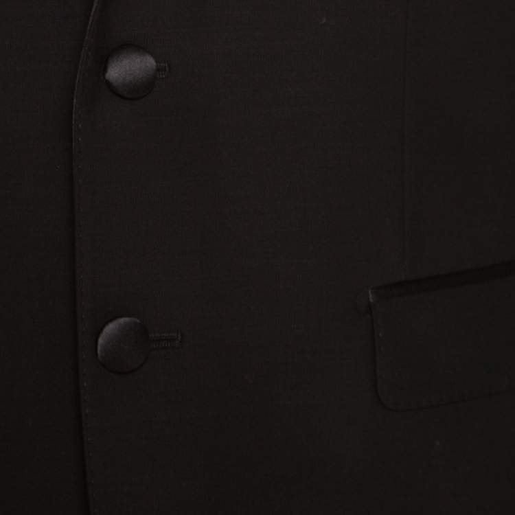Pre Owned Dolce & Gabbana Maritini Black Wool and Silk Tuxedo Suit M