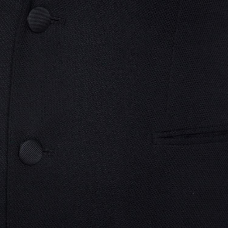 Pre Owned Dolce & Gabbana Martini Black Textured Wool Tailored Blazer M