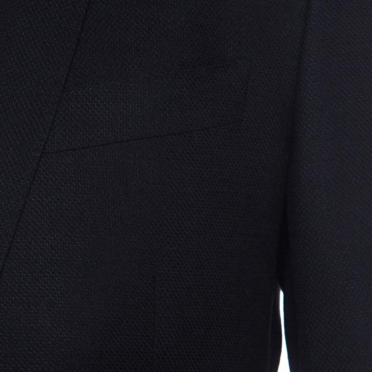 Pre Owned Dolce & Gabbana Martini Black Textured Wool Tailored Blazer M