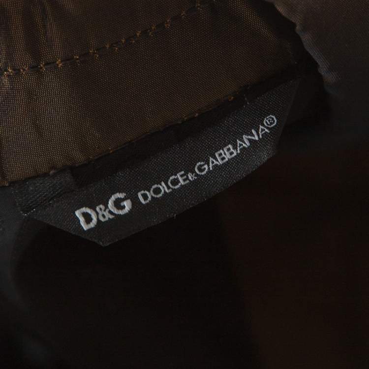 مملوكة مسبقًا Dolce & Gabbana Metallic Brown Double Buttoned Blazer S