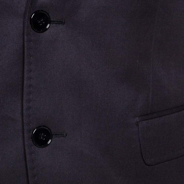 Pre Owned Dolce & Gabbana Black Cotton Two Buttoned Blazer S