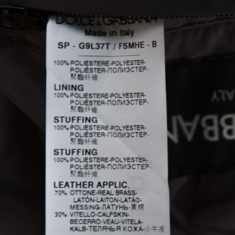 Pre Owned Dolce & Gabbana Grey Camo Print Quilted Vest M