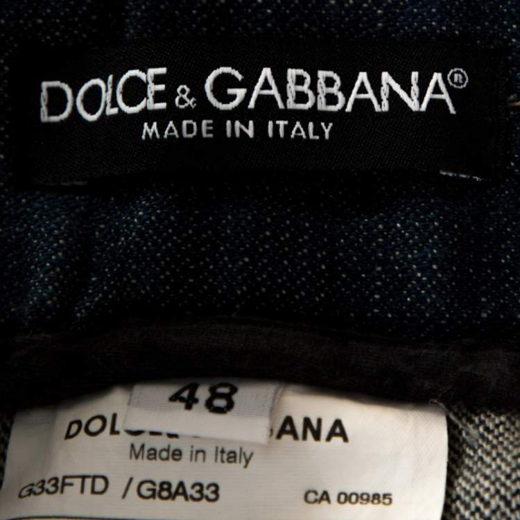 Pre Owned Dolce & Gabbana Blue Denim Straight Leg Jeans M