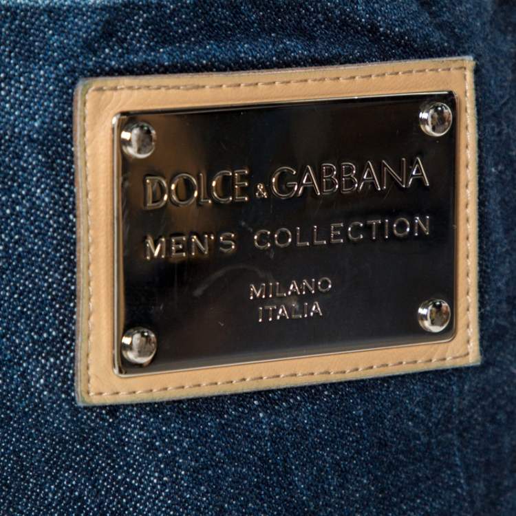 Pre Owned Dolce & Gabbana Blue Denim Straight Leg Jeans M
