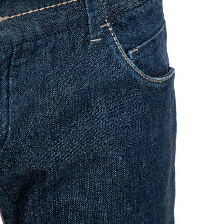 Pre Owned Dolce & Gabbana Blue Denim Straight Leg Jeans M