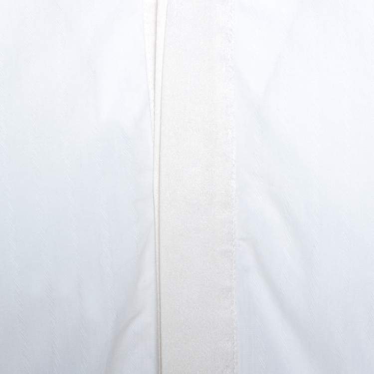 Pre Owned Dolce & Gabbana Martini Off White Cotton Silk Button Front Shirt S