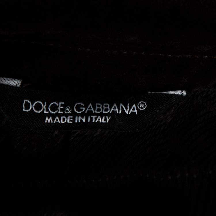 Pre Owned Dolce & Gabbana Brown Velvet Raw Edge Detail Blazer M