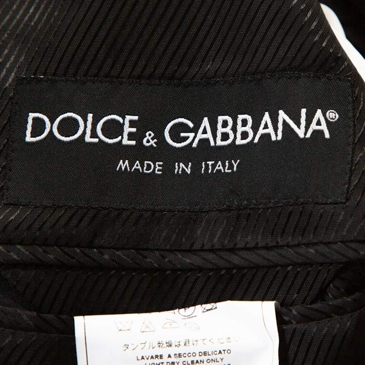 Pre Owned Dolce & Gabbana Brown Velvet Raw Edge Detail Blazer M