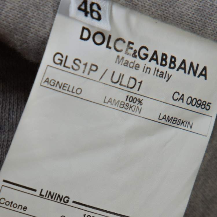 Pre Owned Dolce & Gabbana Black Leather & Jersey Lined Hooded Jacket S 