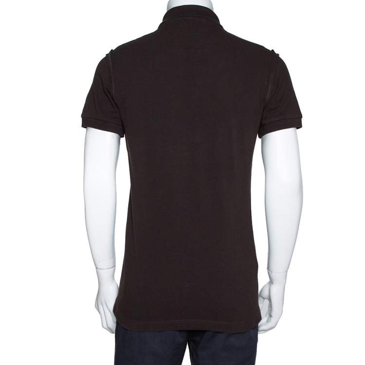 Pre Owned Dolce & Gabbana Brown Cotton Polo T-Shirt M