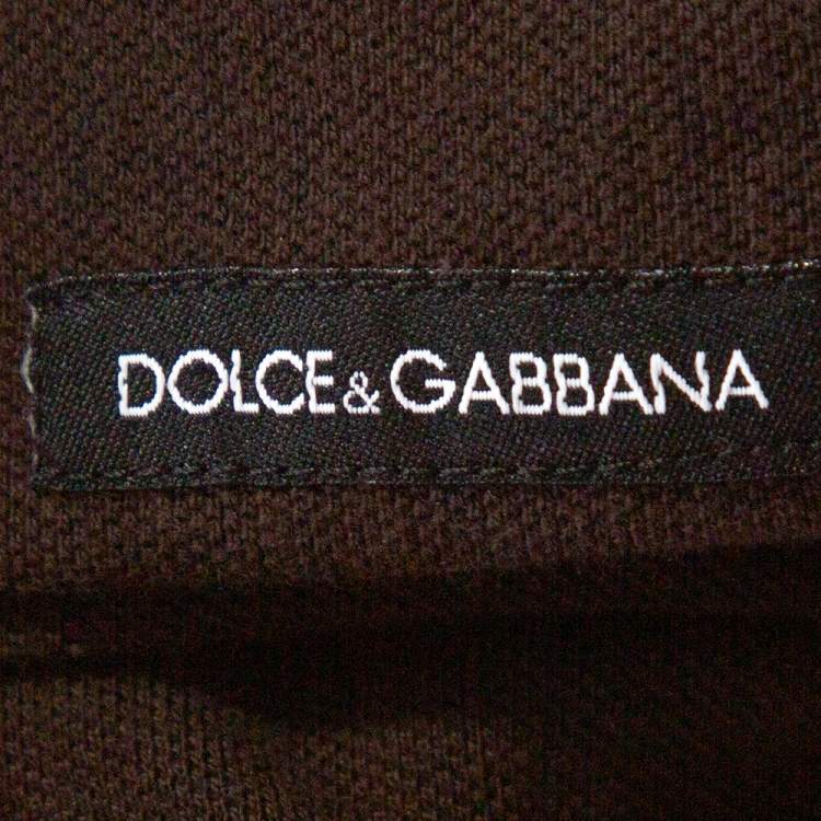 Pre Owned Dolce & Gabbana Brown Cotton Polo T-Shirt M