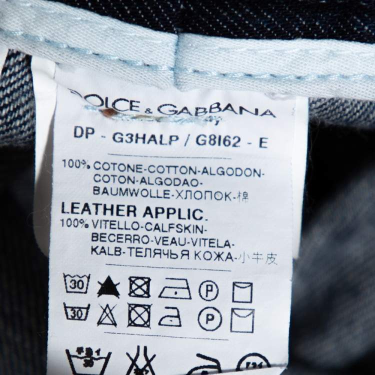 Pre Owned Dolce & Gabbana Blue Medium Wash Denim 14 Gold Fit Jeans S