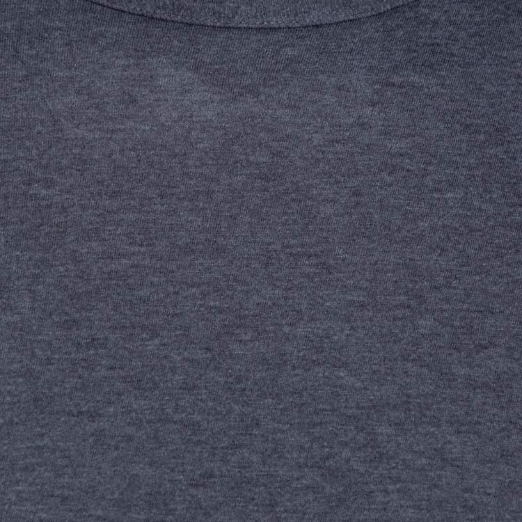 Pre Owned Dolce & Gabbana Grey Cotton Round Neck T-Shirt S