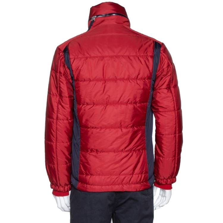 مملوكة مسبقًا Dolce & Gabbana Red Hooded Puffer Jacket XS