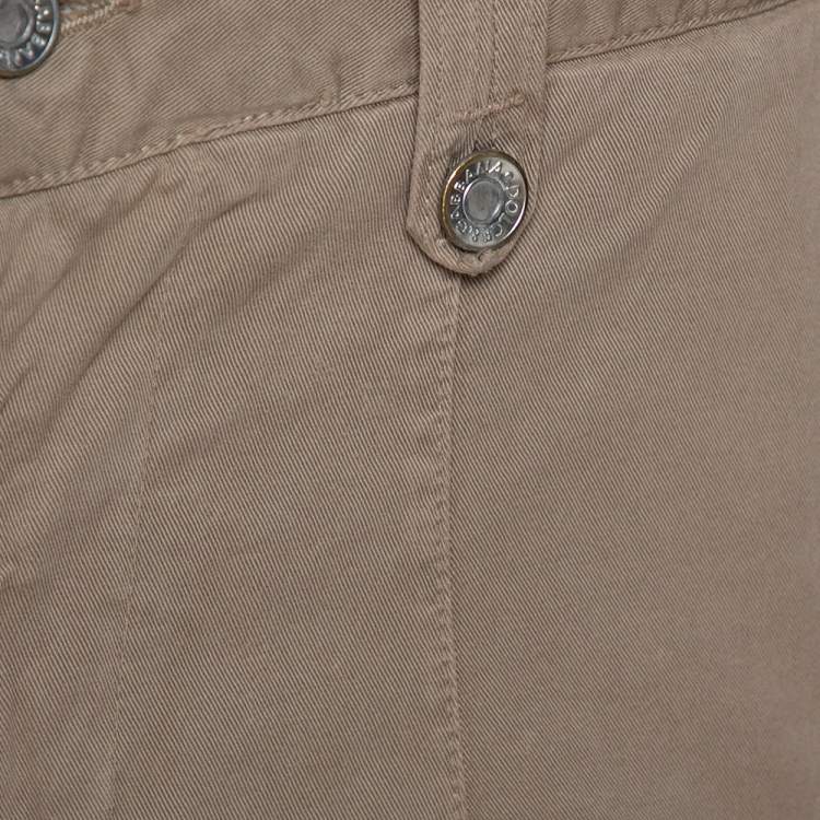 مملوكة مسبقًا Dolce & Gabbana  Light Brown Distressed Cotton Cargo Pants S