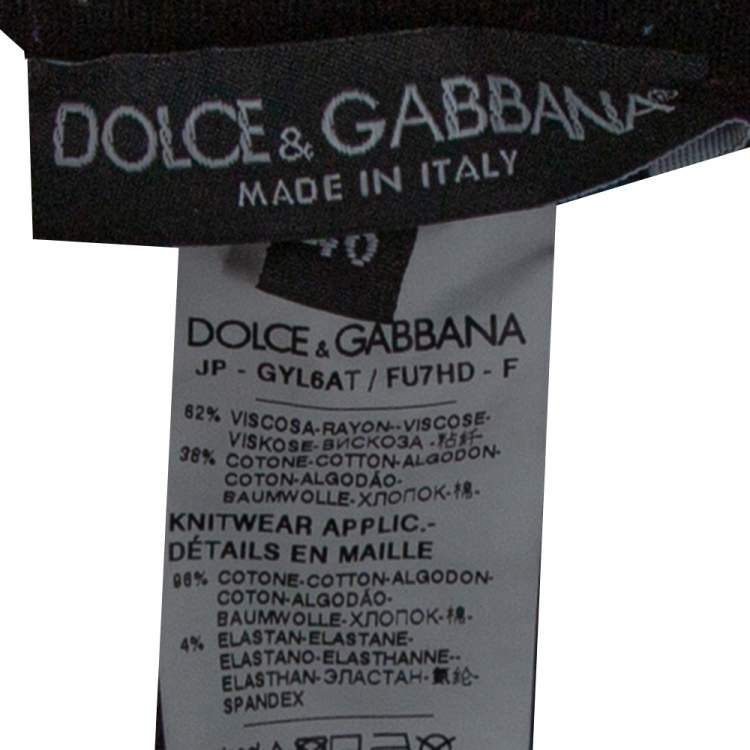 Pre Owned Dolce & Gabbana Blue Jersey Logo Tape Detail Jogger Pants S