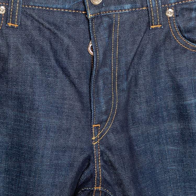 مملوكة مسبقًا Dolce & Gabbana Indigo Denim 16 Classic Straight Leg Jeans S