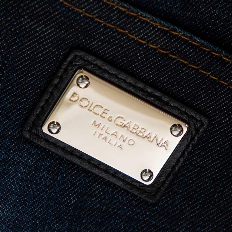 مملوكة مسبقًا Dolce & Gabbana Indigo Denim 16 Classic Straight Leg Jeans S
