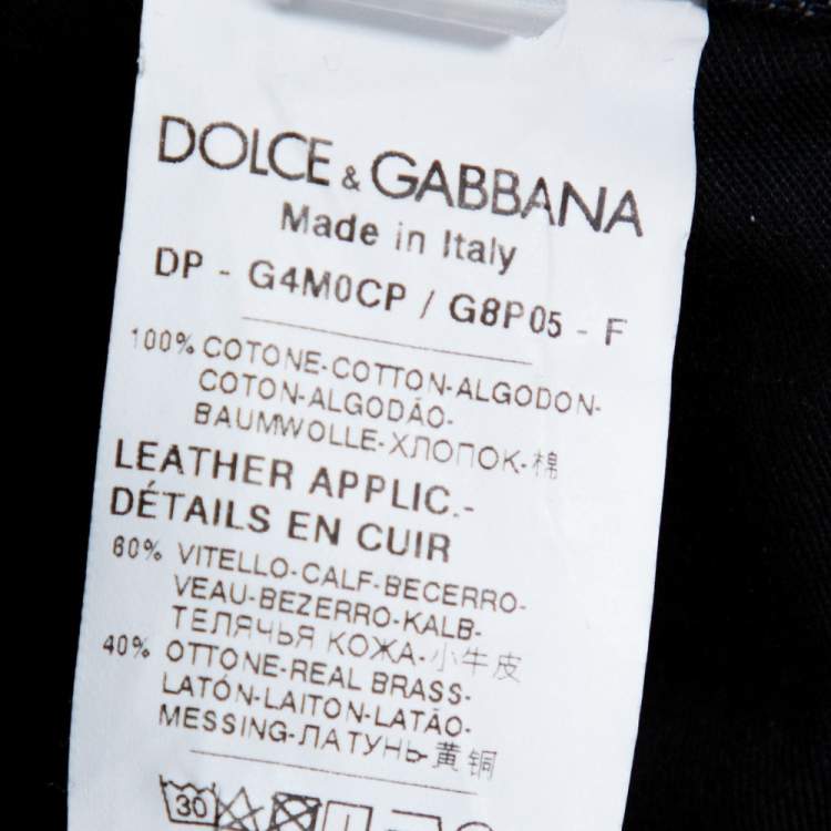 مملوكة مسبقًا Dolce & Gabbana Indigo Denim 16 Classic Straight Leg Jeans S