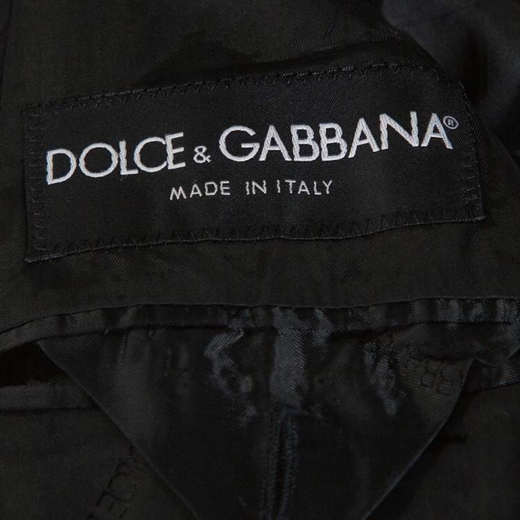 Pre Owned Dolce & Gabbana Black Wool Tailored Jacket XS
