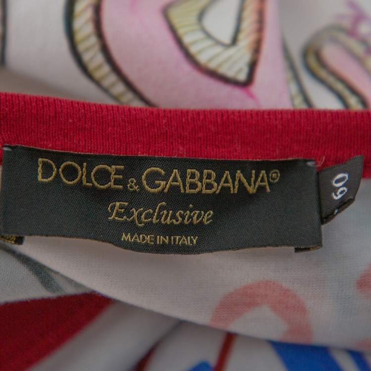Pre Owned Dolce & Gabbana White Dubai Graffiti Print Cotton T-Shirt 5XL